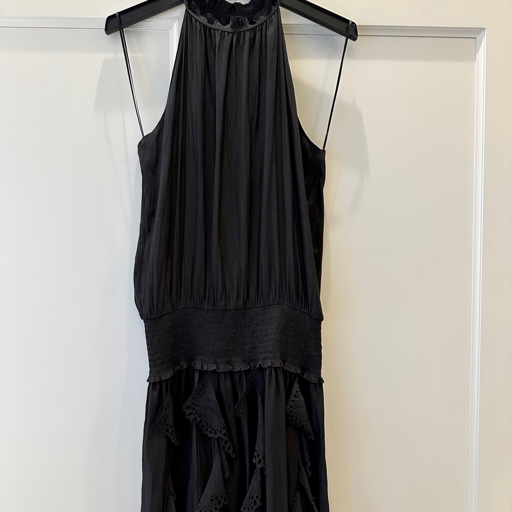 Ramy Brook Satin Ruffle Mini Dress